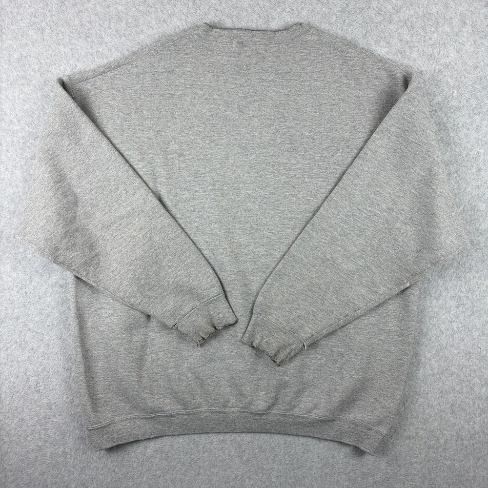 Vtg‎ Banana Republic Sweatshirt Mens Large Gray Embroidered Distressed 90s USA